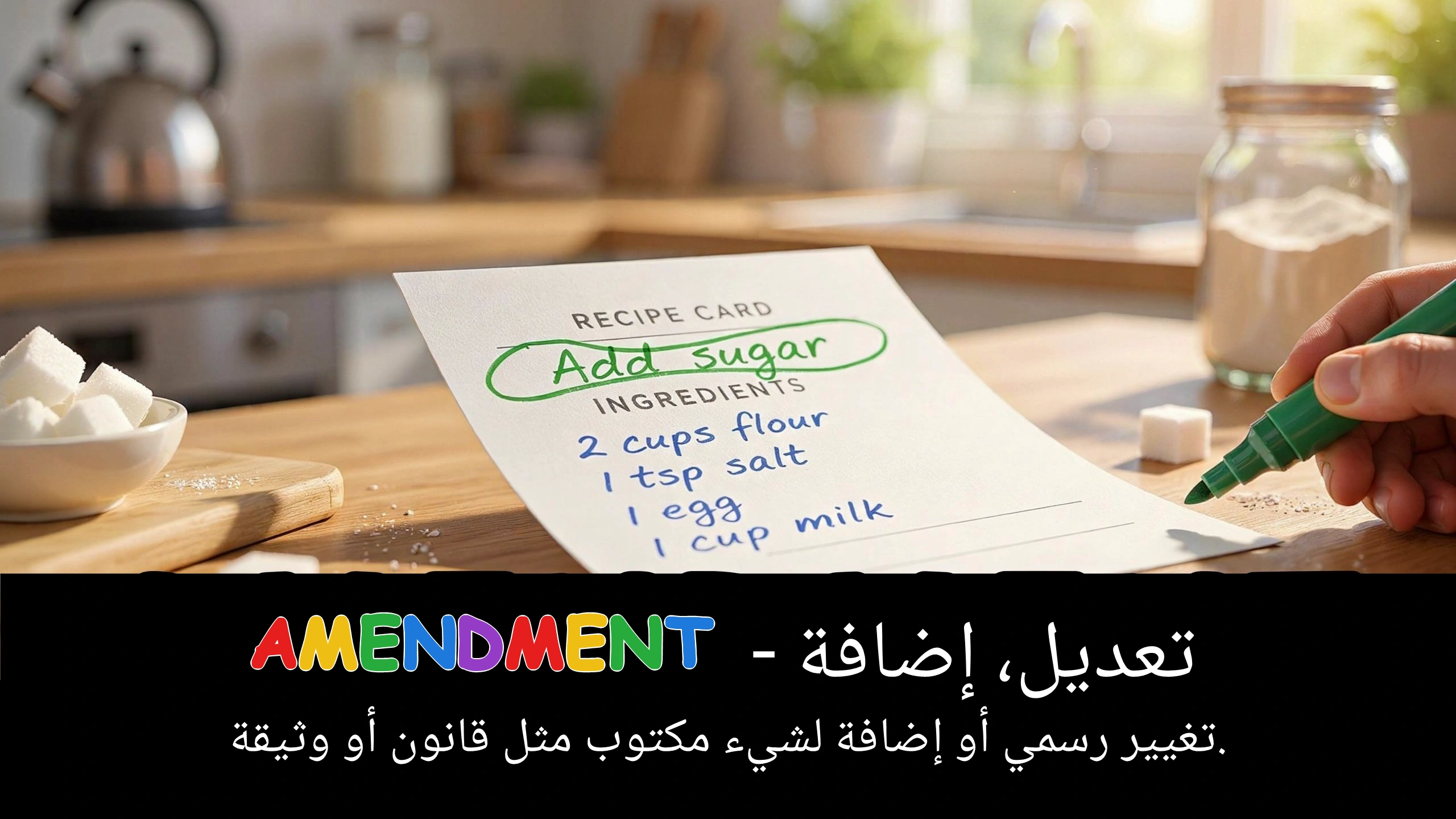 Arabic Illustration for amendment